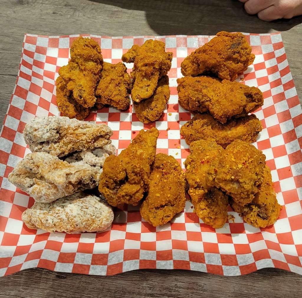 Wing sampler platter at Wing'n It in Corner Brook
