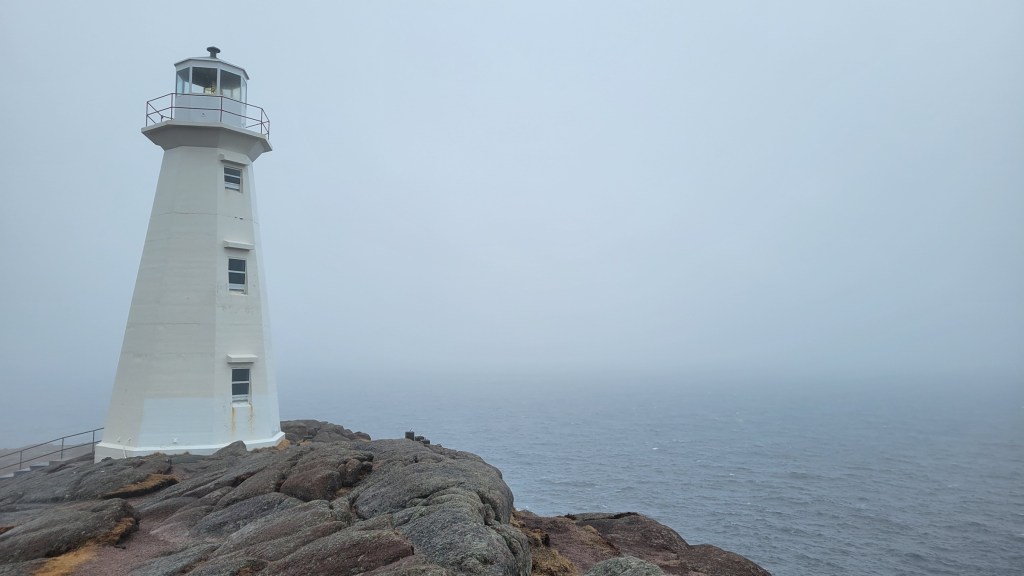 The current, in-use lighthouse at Cape Spear built in 1955